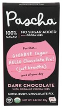 Pascha Choc Bar 100pcnt Cacao Dk 2.82 Oz-Pack Of 10 - £45.65 GBP