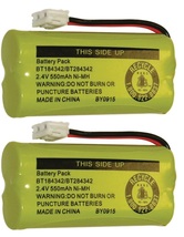 Battery BT184342 BT284342 for AT&amp;T Vtech GE RCA Clarity Cordless Phones (2-Pack) - £9.38 GBP
