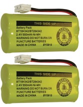 Battery BT184342 BT284342 for AT&amp;T Vtech GE RCA Clarity Cordless Phones (2-Pack) - £9.38 GBP