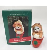 1989 Hallmark Keepsake Ornament ~ Stocking Kitten in Box U37 - £10.27 GBP