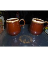 "Brown Drip Glaze" 1 pair cups - $15.00