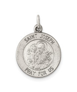 Silver Antiqued Saint Joseph Medal QC5684 - $32.55