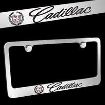 Brand New 1PCS Cadillac Chrome Plated Brass License Plate Frame Officially Licen - $30.00