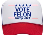 Vote Felon &#39;24 Trump MAGA Election Cap Hat Foam Trucker Mesh Snapback - $19.79