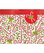 Candy Cane Christmas Gift Bag with Tag 7 x 9 x 4 inch - £2.36 GBP