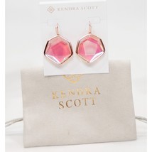 Kendra Scott Vanessa Faceted Dichroic Glass Rose Gold Statement Earrings NWT - $78.71