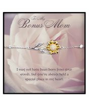 Sunflower Bracelet Bonus Mom Gift, Place in My Heart, Sunflower Bracelet, for St - $53.85