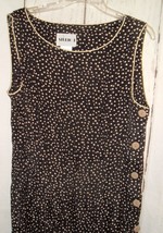 Studio I Women&#39;s Sleeveless Column Maxi Black Polka dot Dress Size 10 New - £15.78 GBP