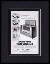 1954 RCA Victor Strato World Radio Framed 11x14 ORIGINAL Vintage Advertisement - £38.92 GBP