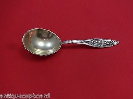 Lily of the Valley by Whiting Sterling Silver Berry Spoon Gold Washed 8 3/4&quot; - £325.65 GBP