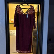 Chicwe Women’s Guipure Lace Cocktail Party Dress Red Size 3X NWT - $42.03 CAD