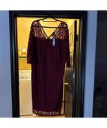 Chicwe Women’s Guipure Lace Cocktail Party Dress Red Size 3X NWT - $29.95