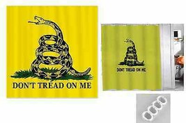 Premium Gadsden Dont Tread On Me Snake Rebel 70x72 Shower Curtain&amp;Hooks Bathroom - £31.16 GBP