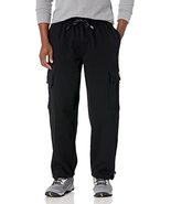 Pro Club Men's Heavyweight Fleece Cargo Pants, Medium, Black - $39.99