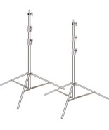 Neewer 2 Pieces Light Stands, 102&quot;/260cm Stainless Steel Heavy Duty Doft... - £80.32 GBP