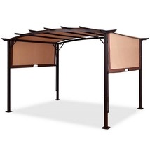 12 ft x 9 ft Steel Outdoor Pergola Gazebo Canopy Sun Shelter - $10,837.81 MXN