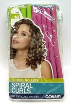 Conair Spiral Curls Rollers, Hair, 18 pcs Flexible Roller NEW SEALED - £15.02 GBP