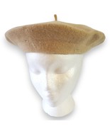 Vintage Tan 100% Wool Beret Soft Excellent Condition - $27.41 CAD