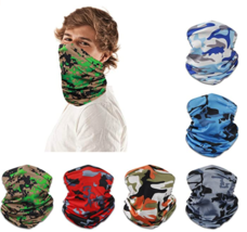 Neck Gaiter for UV Protection Seamless Bandana Face Mask Headwear 6 Pack - £7.04 GBP