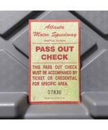 Atlanta Motor Speedway Pass Out Check Hampton Georgia Ticket Stub Pre Ow... - €11,62 EUR