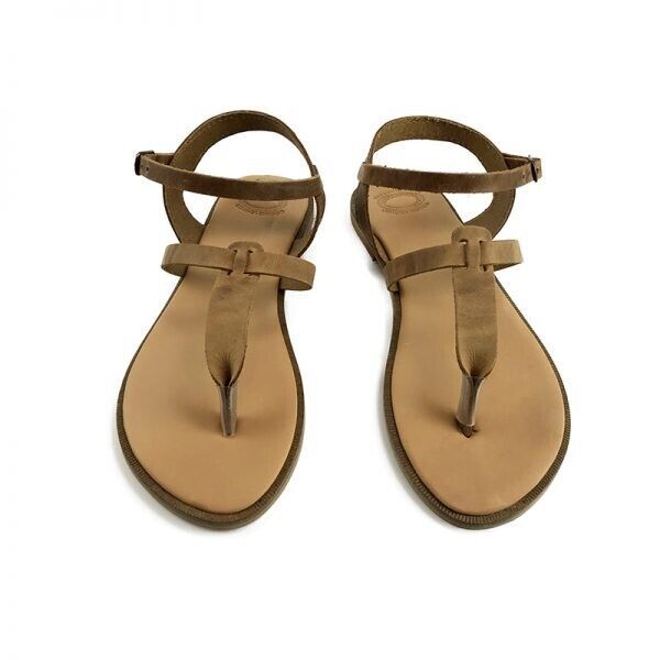 Leather soft leather insole sandals in black and brown wax Item image 2