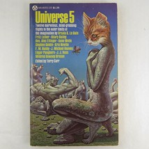 Universe 5 Terry Carr Popular Library 1976 Anthology Paperback Woodroffe Cover - £15.74 GBP