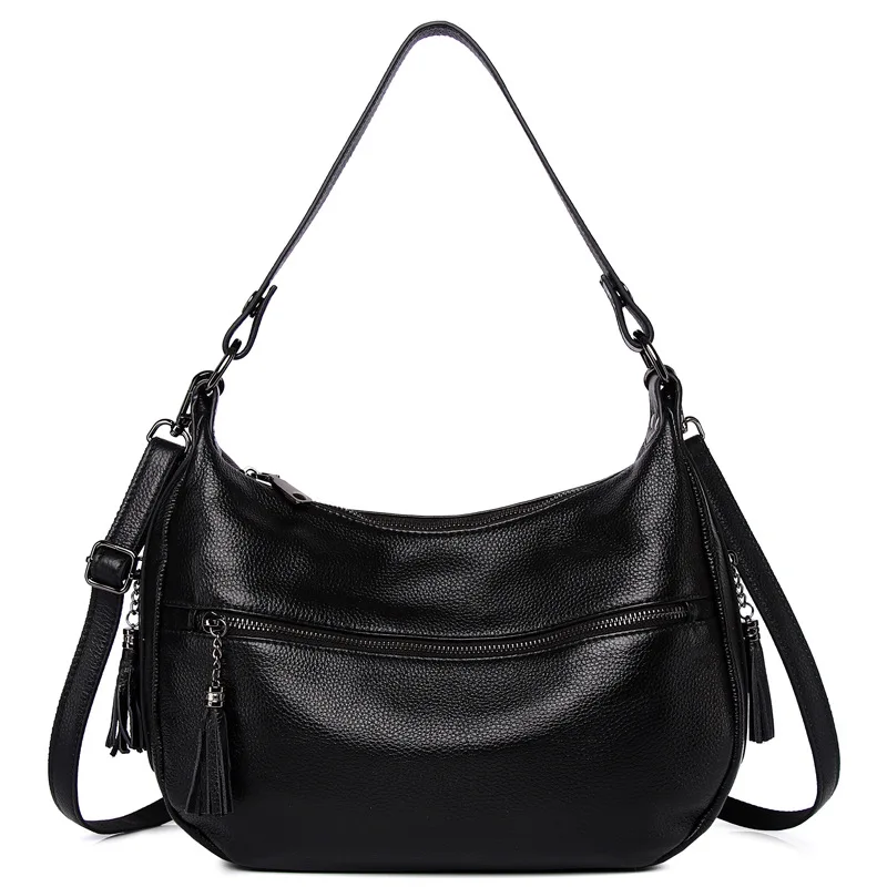 Vintage Genuine Leather Women Handbag Casual Crossbady Bag Hobos Elegant Retro S - £75.48 GBP