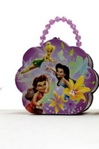 Disney&#39;s Tinker Bell Girls Flower Shape Purse Carry All Tin Tote Style A... - $14.46