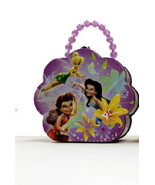 Disney&#39;s Tinker Bell Girls Flower Shape Purse Carry All Tin Tote Style A... - £11.32 GBP