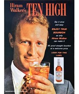 Hiram Walker TEN HIGH Straight Bourbon Whiskey Suit Tie-1965 Vintage Pri... - $16.22 CAD