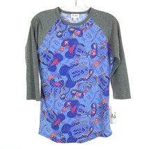 NWT Womens Size XS LuLaRoe x Disney Mickey Mouse Blue Print T Shirt Top - £19.57 GBP