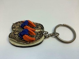 Vintage Souvenir Keyring Cute Lil Pair Of Sandals Keychain Ancien Porte-Clés - £6.12 GBP