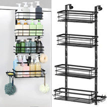 Adjustable Over The Door Shower Caddy, Hanging Bathroom Shelf With Soap Holder - £43.29 GBP