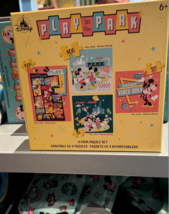 Disney Parks Play in the Park Mickey and Minnie Puzzle Set of 4 300 Pc Each NEW image 1
