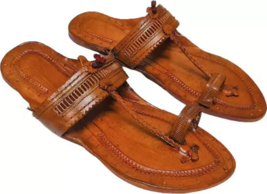 Womens Kolhapuri Soft Pure Leather ethnic flat ST50 Indian Jutti US Size 5-12 - £31.71 GBP