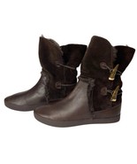 House Of Harlow Booties Brown with Faux Fur Women’s Size US 6 EU 36.5 - £14.07 GBP