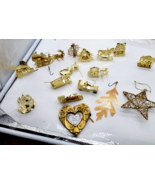 Christmas Ornaments - Gold filigree  Assortment of Ornaments  (set of 17) - $27.00