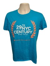 29th Annual NYC Century Bike Tour Adult Medium Blue TShirt - $332.91 MXN