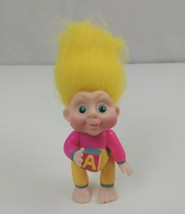 Vintage 1991 Magic Trolls Babies Diana With Block Poseable 3&quot; Doll - £11.62 GBP