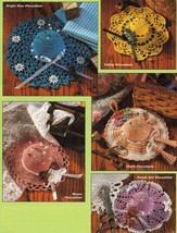 8 Annie's Attic Antique Variegated Flowered Hat Pincushions Crochet Patterns - $12.99