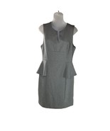 Monteau Sleeveless V-Neck Dress Gray Peplum Mini Dress Women Juniors L S... - £8.27 GBP