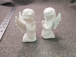 2- Schmid Praying Angels Bowed Heads, Wings, Little Toes, Japan, 3.25&quot; High - £9.67 GBP