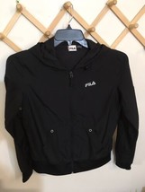 S / Small FILA Sport Hooded Jacket / Windbreaker ~ Black - $23.04