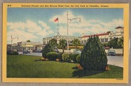 San Marcos Hotel City Park Chandler,AZ Linen Postcard - £6.98 GBP