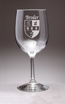 Broder Irish Coat of Arms Wine Glasses - Set of 4 (Sand Etched) - $67.32