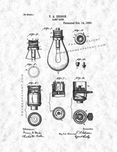 Lamp Base Patent Print - Gunmetal - $7.95+