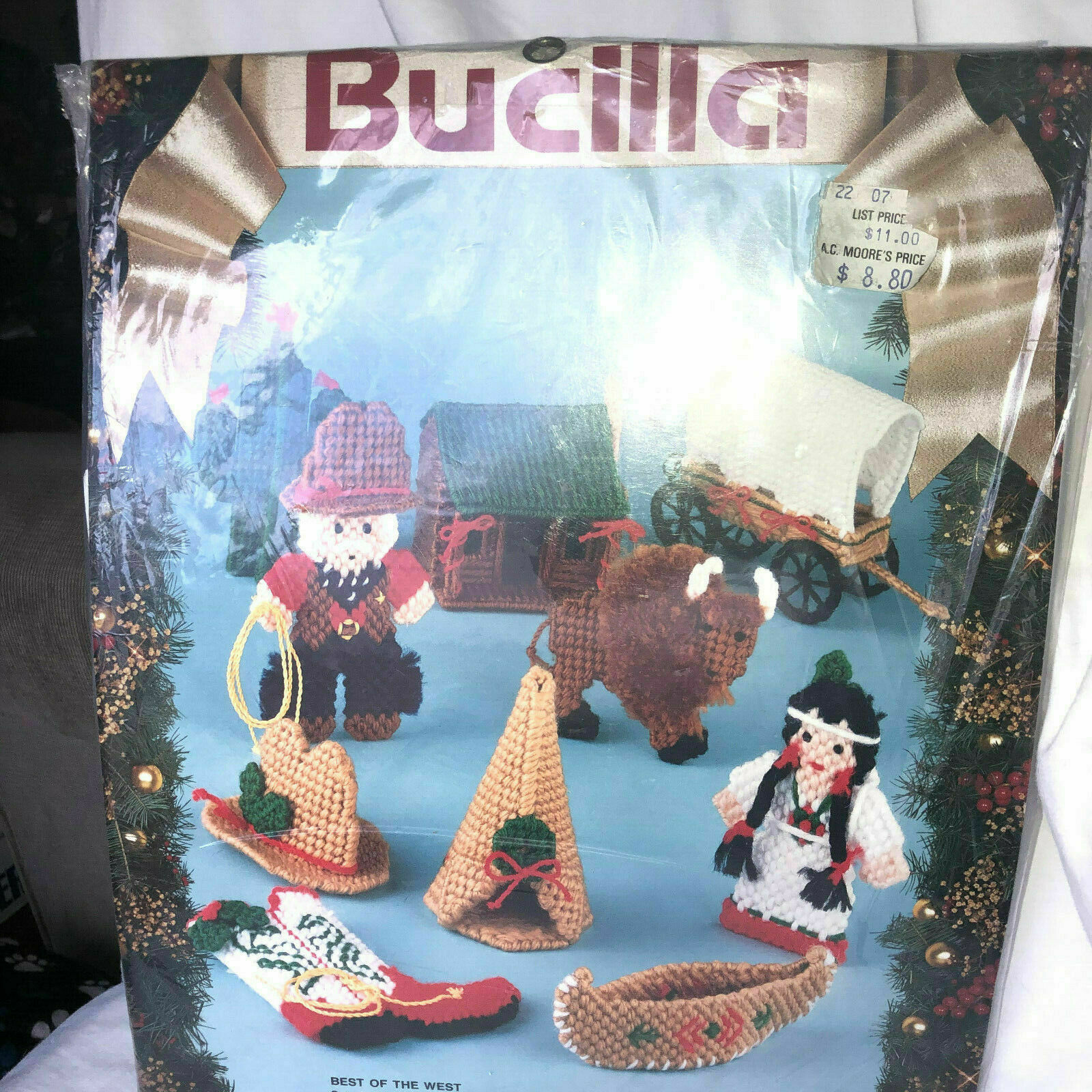 Partial 1993 Bucilla Best of the West Christmas Ornaments Kit - $19.99