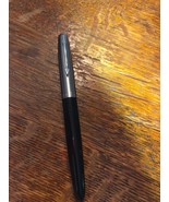 Vintage Parker 21 Fountain Pen Black Brushed Cap Arrow Clasp Hooded Nib USA - $541.19 MXN