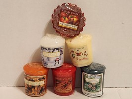 Lot of 5 Assorted YANKEE CANDLE Votives Cinnamon Balsam Jack Frost Snow Magic - £15.81 GBP