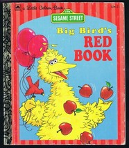 ORIGINAL Vintage 1990 Sesame Street Big Bird&#39;s Red Book Golden Book   - £11.67 GBP